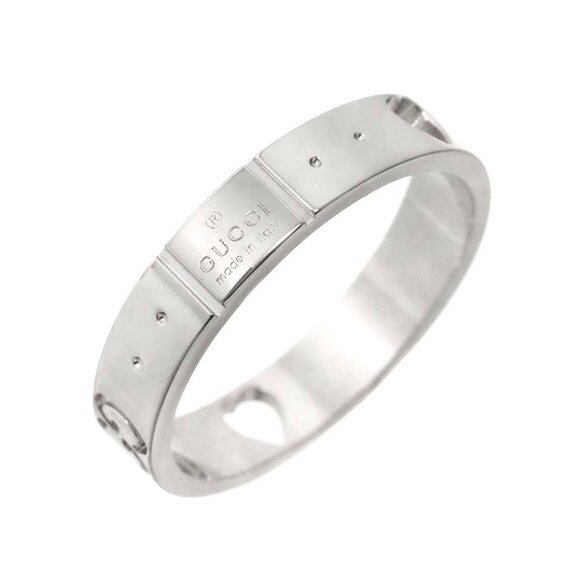 GUCCI Icon Ring 18K WG White Gold 750 Size12 5.75-6(US) - Picture 1 of 13